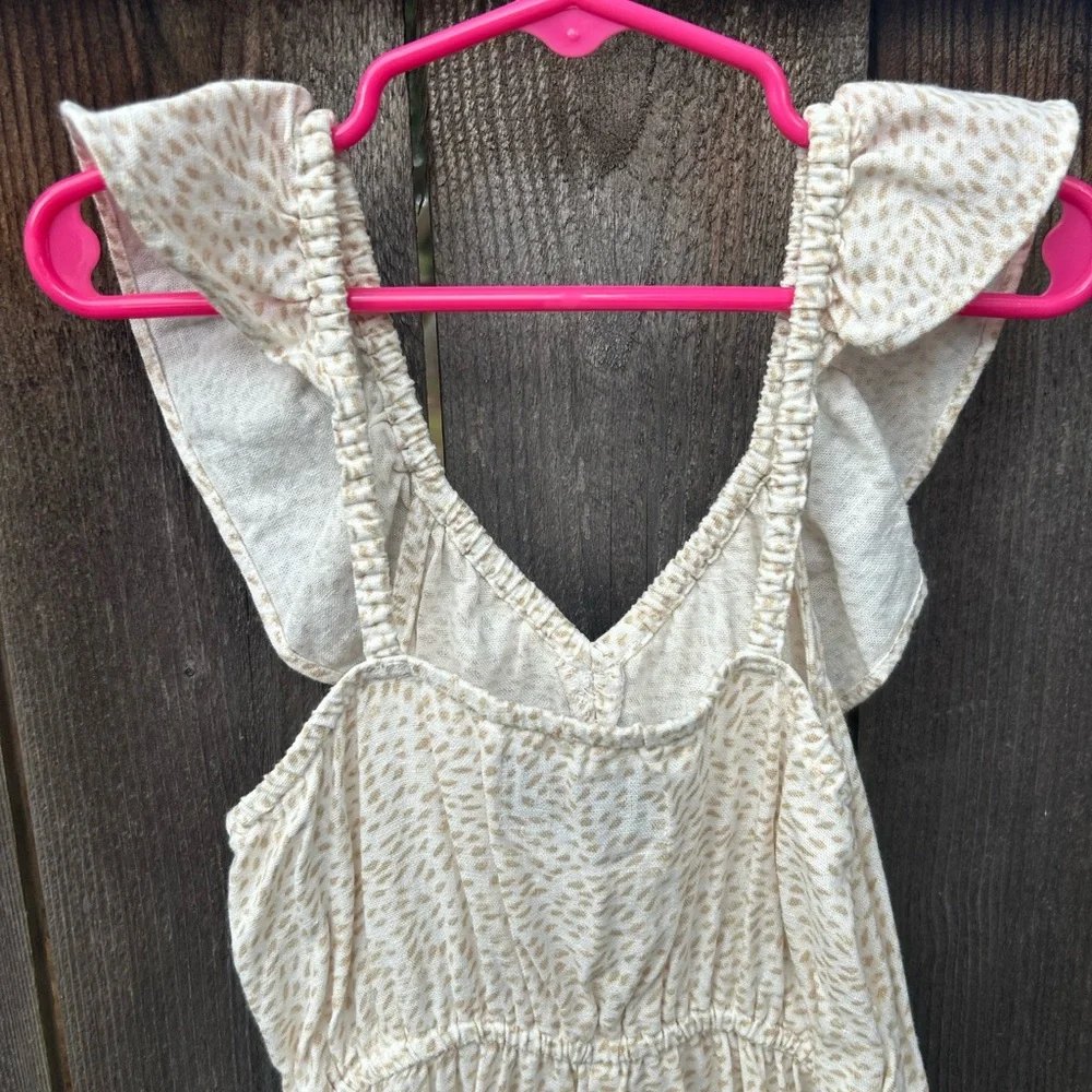 Cream Ruffled Jumpsuit old navy 8